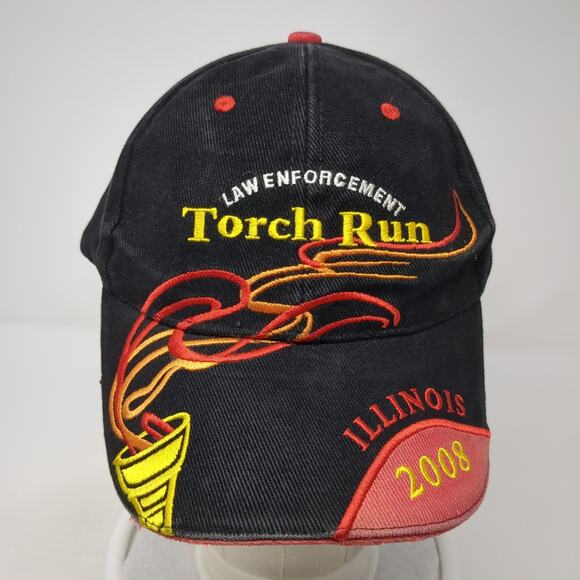 Law Enforcement Torch Run Illinois 2008 Baseball Cap Black One Size Bwm Global - Picture 2 of 10